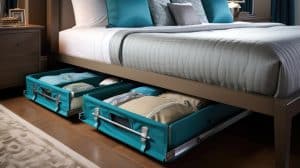 Simple House Hacks to Declutter your home - under bed storage